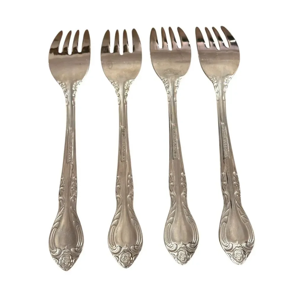 4 RSVP 18/10 RETIRED 2007 Flatware Sophie Salad Fork Vintage Replacements